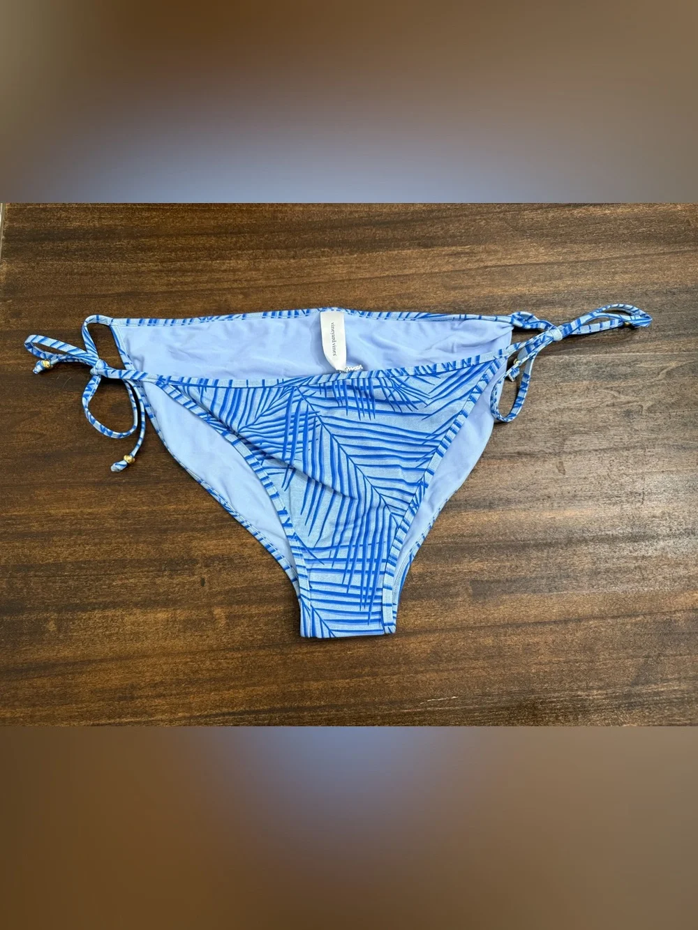 Vineyard Vines Light Blue Palm-Print Bikini Bottom